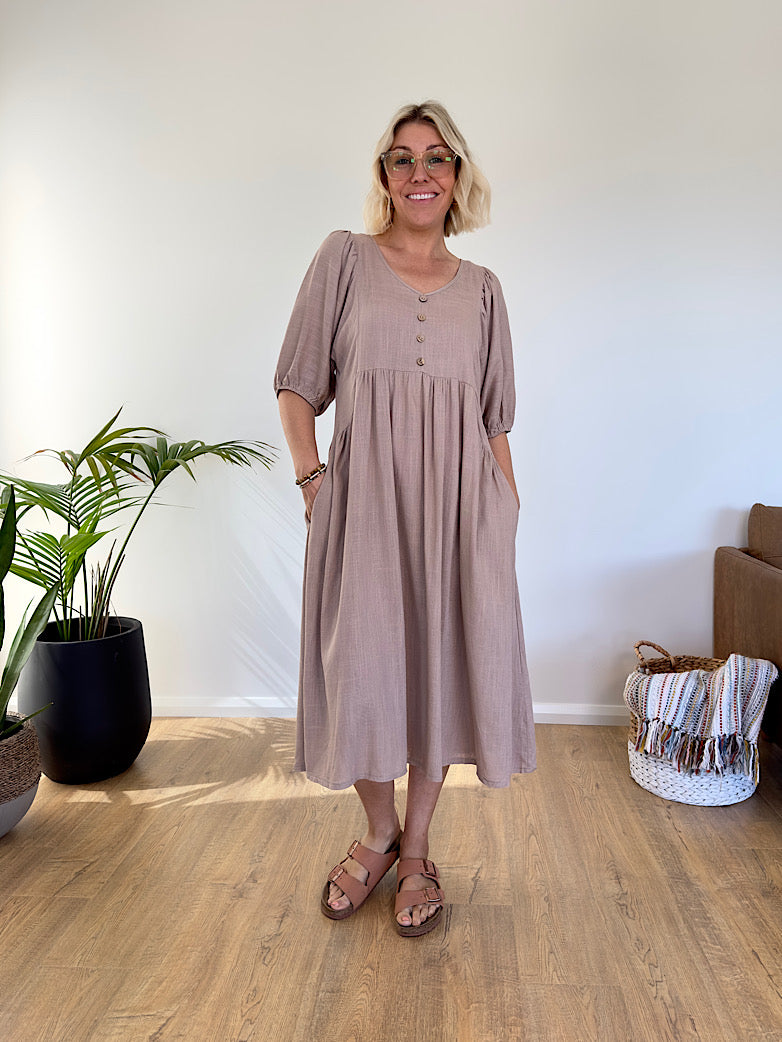 Maia Midi Dress - Chai